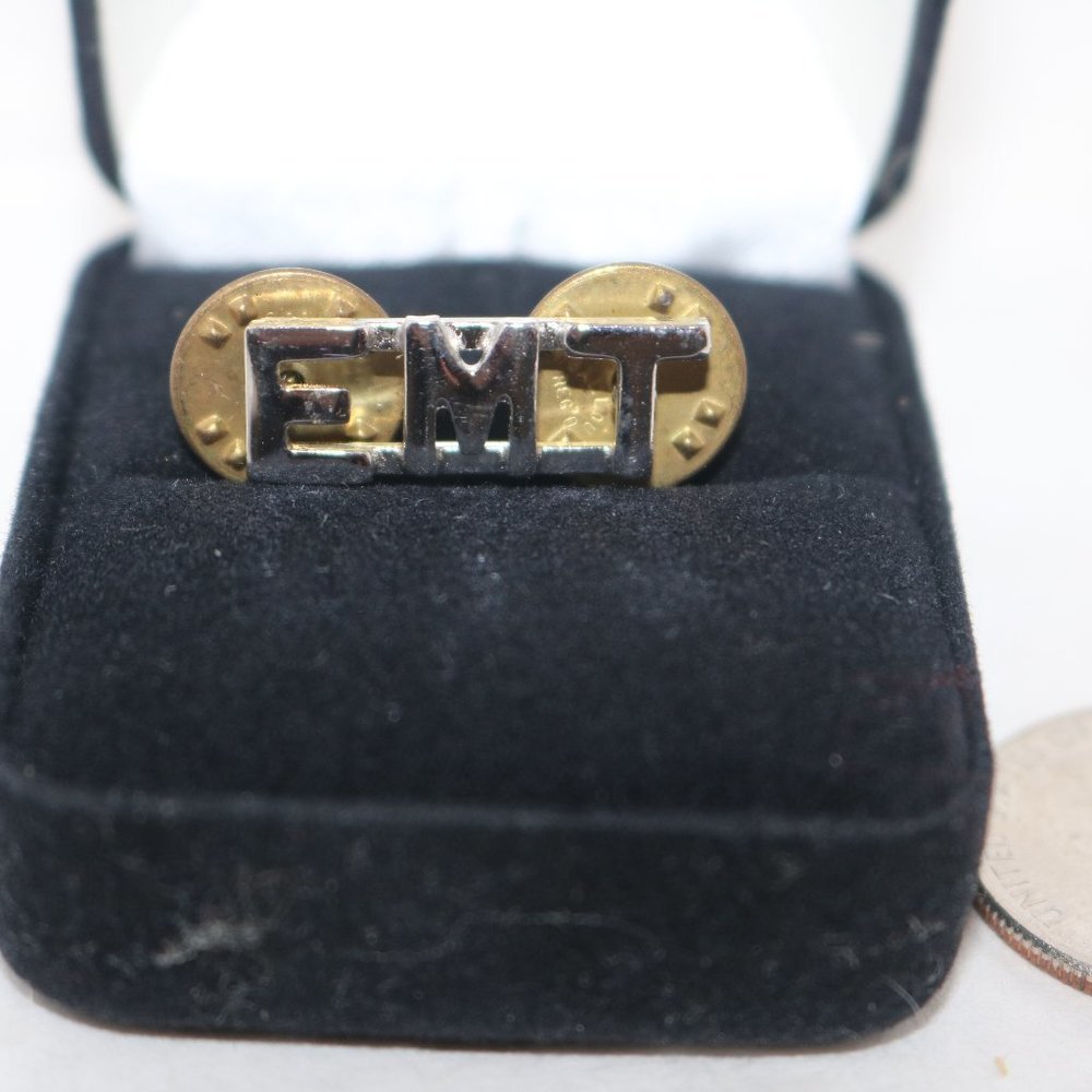 Emt Silver And Gold Lapel/Collar Pin